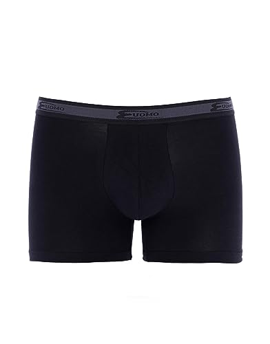 Cotonella Set 6 Boxer Uomo Bianco/Nero Cotone Bielastico Art.2384 (6 Boxer Bianco - 6 / XL) - Home Shopping Italia 