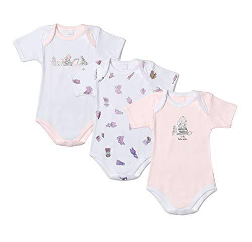 liabel 3 Body Neonato/a Mezza Manica Puro Cotone Felpato Art. 02828/T402 (0/1 Mese, Rosa) - Home Shopping Italia 