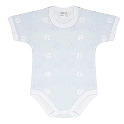 Ellepi (2pz) Body in Cotone Leggero Manica Corta Baby (Fantasia variabile) (6 Mesi, Azzurro) - Home Shopping Italia 