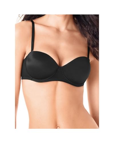 LORMAR 1 Pezzo Reggiseno Donna Fascia-Balconcino Pura con Ferretto - Coppa B - C, Nero 5B - Home Shopping Italia 
