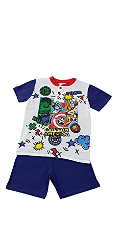 Pigiama corto per bambino mezza manica Marvel Avengers in cotone jersey per ragazzo (B2MV16212 MARINE, 8 ANNI) - Home Shopping Italia 