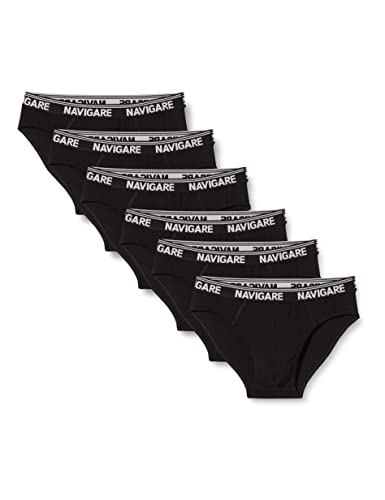 Navigare 574/E Slip, Nero, Medium (Taglia produttore:4), Pacco da 6, Uomo - Home Shopping Italia 