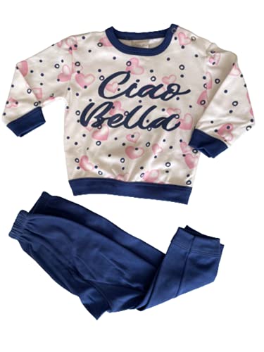 Pigiama lungo neonata baby due pezzi Caldo cotone Interlock Art. 03721 - Mondoblu - Home Shopping Italia 