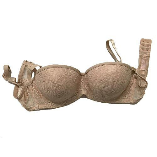 Reggiseno Push Up Fascia in Pizzo Imbottita con Interno in Silicone Love and Bra Modello Claudia (2, Cipria) - Home Shopping Italia 