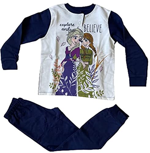Sabor Pigiama Bambina Invernale Frozen Pigiama in Caldo Cotone (6306 Blu Navy, 6 Anni) - Home Shopping Italia 