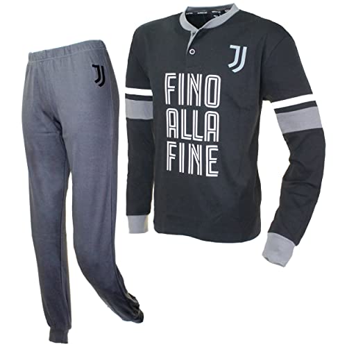 SICEM Pigiama Serafino Uomo Manica Lunga Cotone Interlock Art. JU14116 Fino alla Fine Bianconeri - Home Shopping Italia 