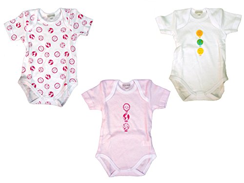 liabel 3 Body neonata/o Manica Corta 100% Cotone Art. 05832B/T1407 (Rosa, 6 Mesi) - Home Shopping Italia 