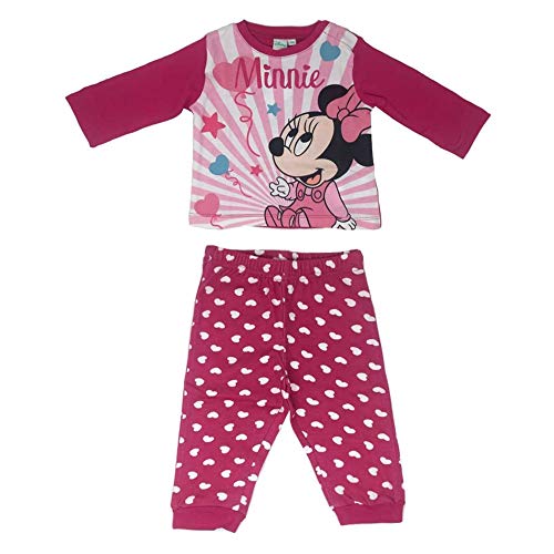 Pigiama Neonato Ufficiale Disney Minnie Baby Maniche Lunghe in Pile Bambina 3440 - Home Shopping Italia 