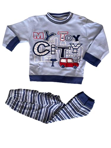 Pigiama lungo con apertura sul collo in caldo cotone interlock neonato varie fantasie - Mondoblu - Home Shopping Italia 