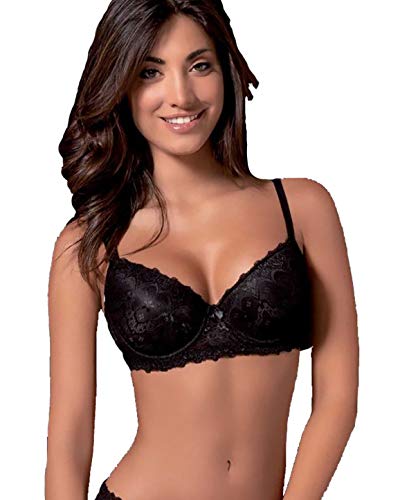 LOVE AND BRA Reggiseno Balconcino Coppa c Bianco e Nero Gisele Bianco, 4 - Home Shopping Italia 
