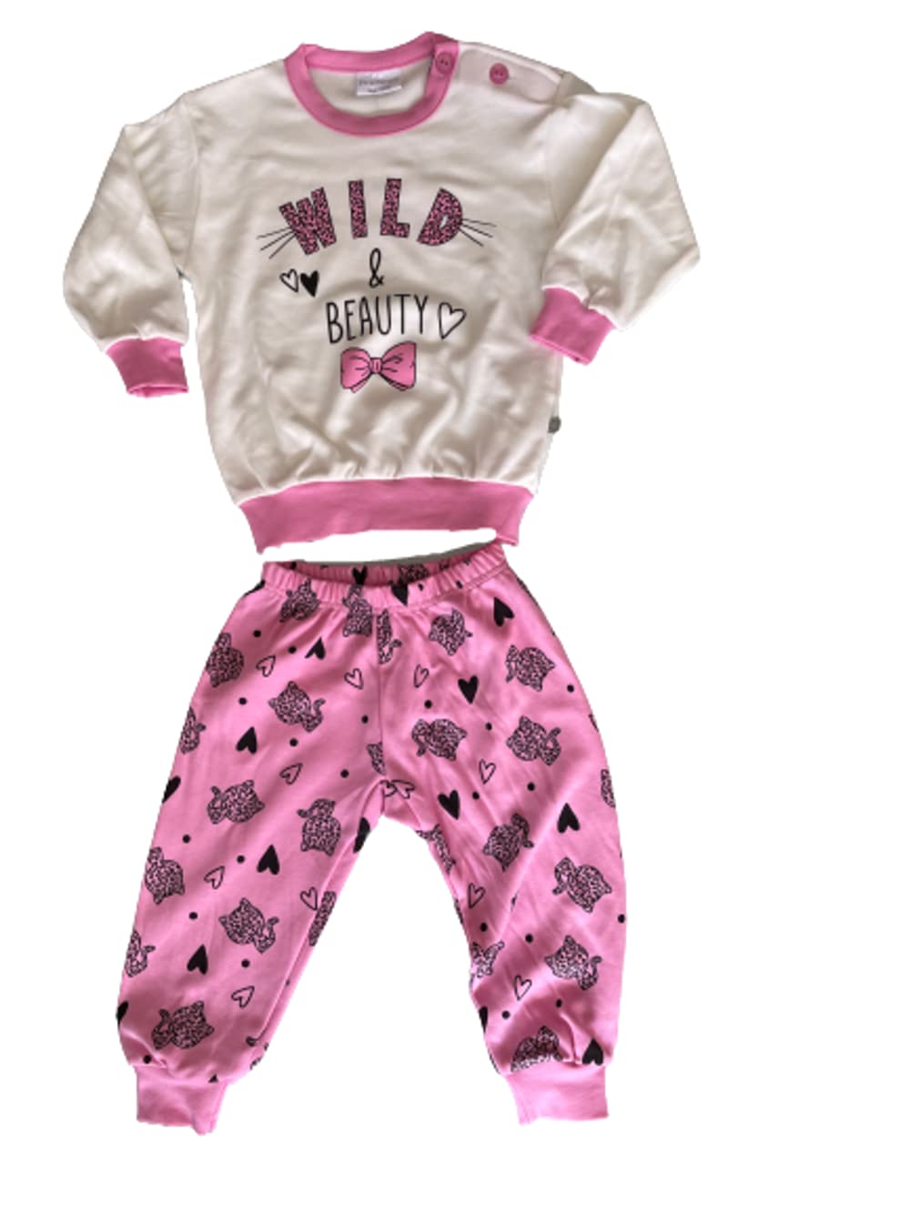 Pigiama Lungo Due Pezzi neonata con Spalla Aperta Cotone Interlock Vari Articoli - Primero - Home Shopping Italia 