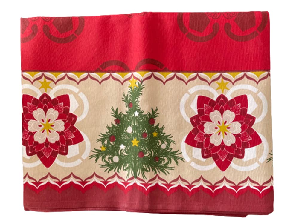Sommaruga Tovaglia natalizia tovaglia a tema natale diversi colori per sei posti x 12 posti stile italiano - Home Shopping Italia 