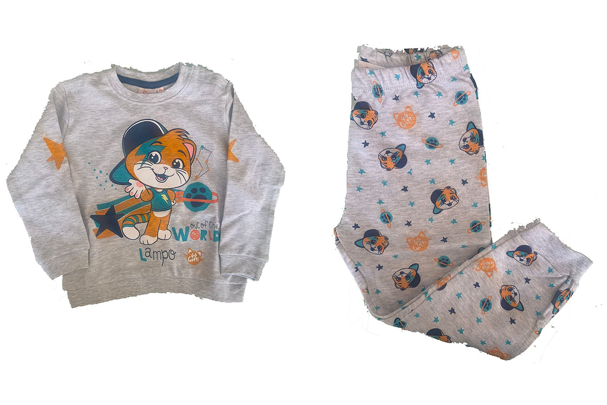 Sabor Pigiama Lungo Due Pezzi Invernale da Neonato Vari Colori - 44 Gatti - Home Shopping Italia 